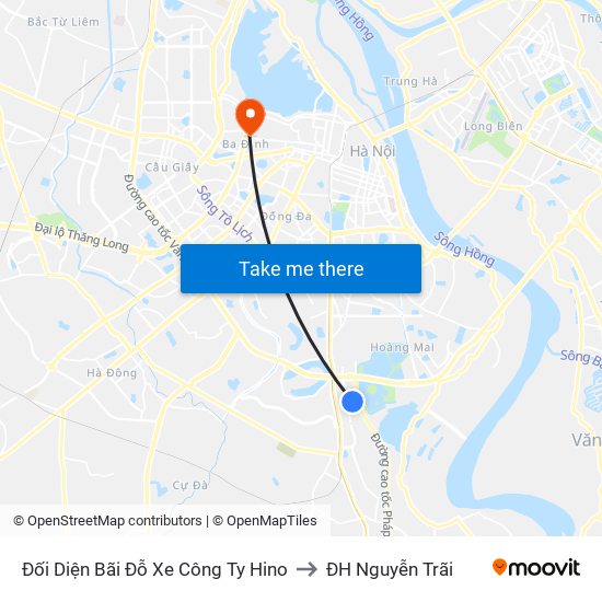 Đối Diện Bãi Đỗ Xe Công Ty Hino to ĐH Nguyễn Trãi map