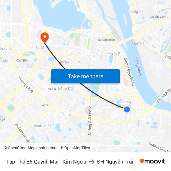 Tập Thể E6 Quỳnh Mai - Kim Ngưu to ĐH Nguyễn Trãi map