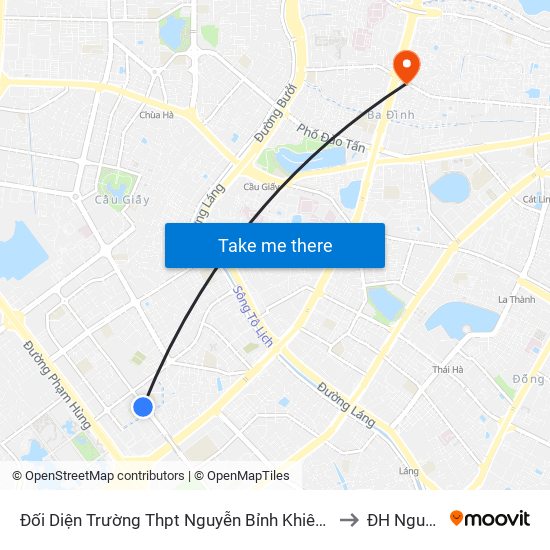 Đối Diện Trường Thpt Nguyễn Bỉnh Khiêm - Đường Nguyễn Chánh to ĐH Nguyễn Trãi map