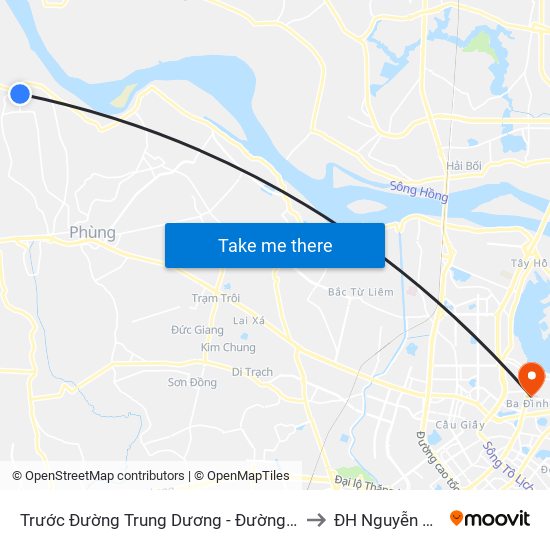 Trước Đường Trung Dương - Đường 417 to ĐH Nguyễn Trãi map