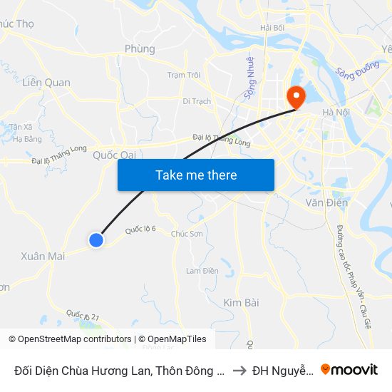 Đối Diện Chùa Hương Lan, Thôn Đông Cựu, Đông Sơn to ĐH Nguyễn Trãi map