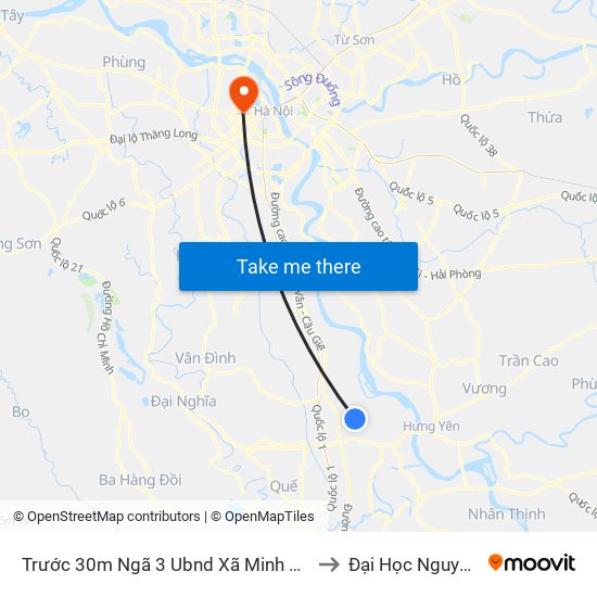 Trước 30m Ngã 3 Ubnd Xã Minh Tân - Dt428 to Đại Học Nguyễn Trãi map