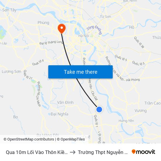 Qua 10m Lối Vào Thôn Kiều Đông - Dt428 to Trường Thpt Nguyễn Thị Minh Khai map