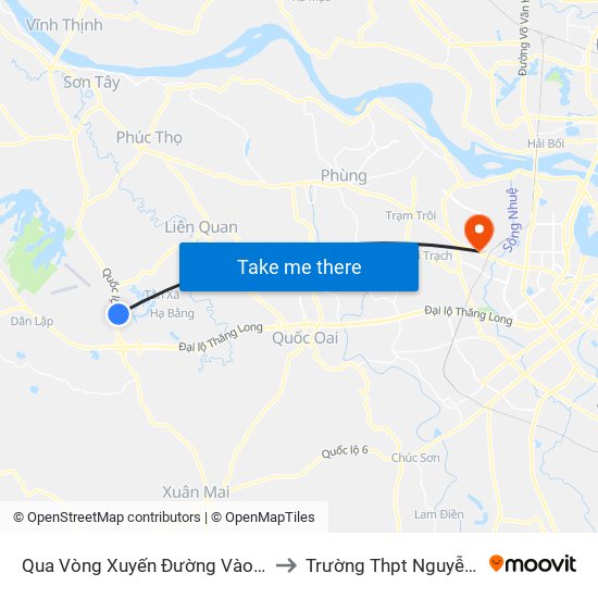 Qua Vòng Xuyến Đường Vào Trường Đh Fpt 50m to Trường Thpt Nguyễn Thị Minh Khai map