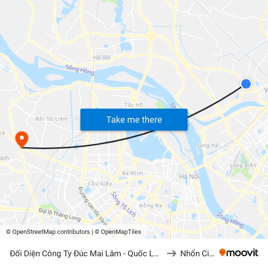 Đối Diện Công Ty Đúc Mai Lâm - Quốc Lộ 3 to Nhổn City map