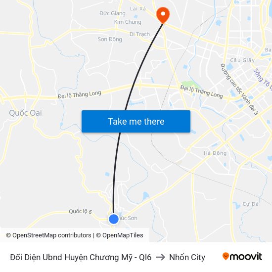 Đối Diện Ubnd Huyện Chương Mỹ - Ql6 to Nhổn City map