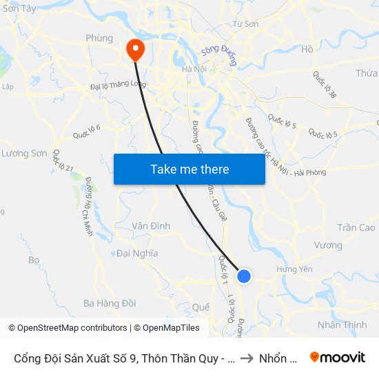 Cổng Đội Sản Xuất Số 9, Thôn Thần Quy - Dt428 to Nhổn City map