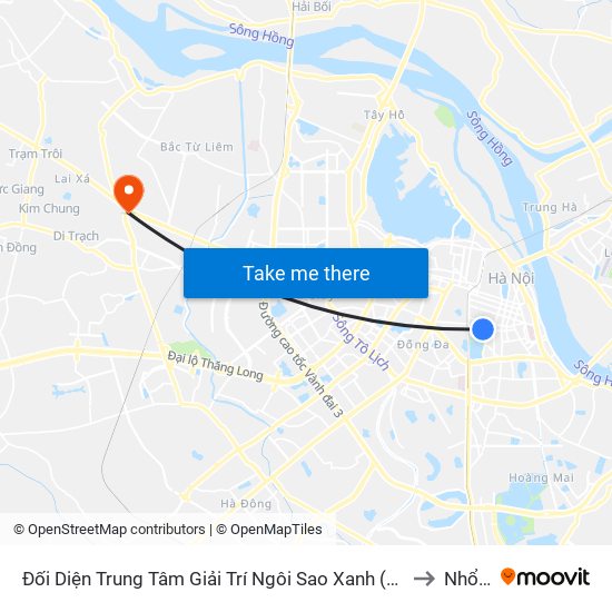 Đối Diện Trung Tâm Giải Trí Ngôi Sao Xanh (Hồ Thiền Quang) - Trần Nhân Tông to Nhổn City map