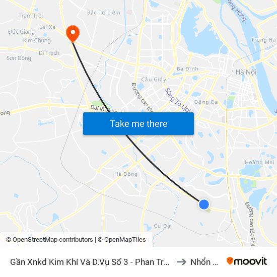 Gần Xnkd Kim Khí Và D.Vụ Số 3 - Phan Trọng Tuệ to Nhổn City map