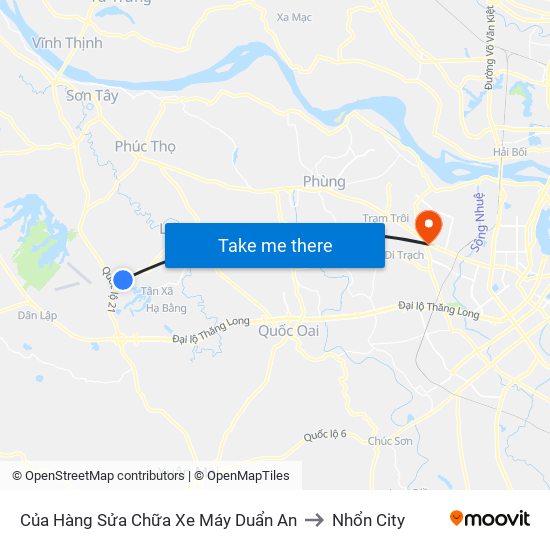 Của Hàng Sửa Chữa Xe Máy Duẩn An to Nhổn City map