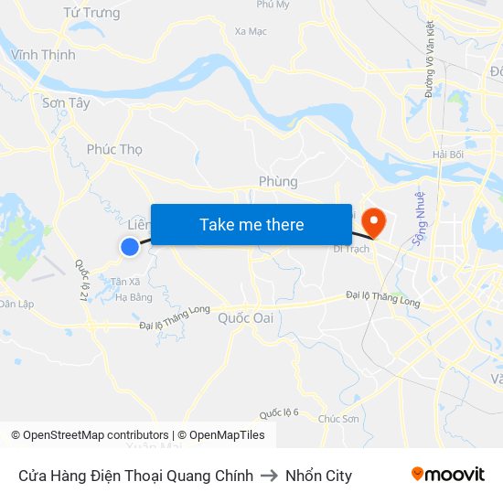 Cửa Hàng Điện Thoại Quang Chính to Nhổn City map