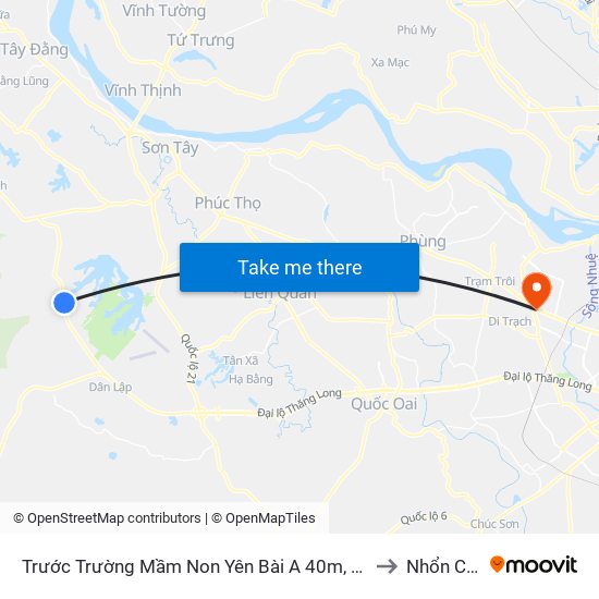 Trước Trường Mầm Non Yên Bài A 40m, Đt87 to Nhổn City map