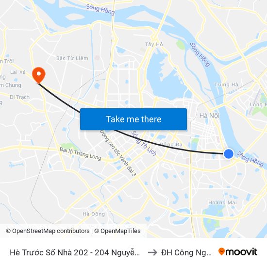 Hè Trước Số Nhà 202 - 204 Nguyễn Khoái to ĐH Công Nghiệp map