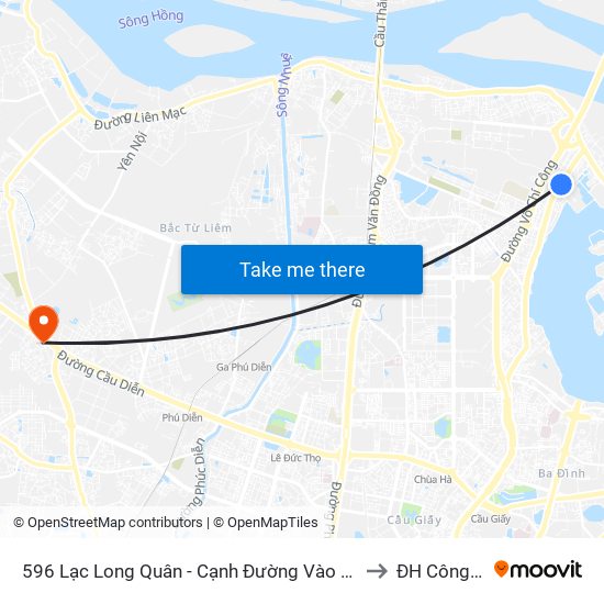 596 Lạc Long Quân - Cạnh Đường Vào Công Viên Nước Hồ Tây to ĐH Công Nghiệp map