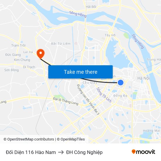 Đối Diện 116 Hào Nam to ĐH Công Nghiệp map