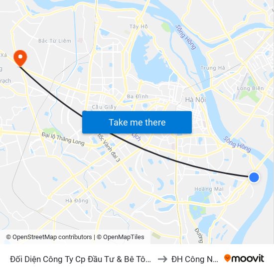 Đối Diện Công Ty Cp Đầu Tư & Bê Tông Thịnh Liệt to ĐH Công Nghiệp map