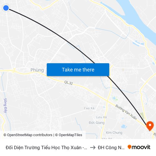 Đối Diện Trường Tiểu Học Thọ Xuân - Đan Phượng to ĐH Công Nghiệp map