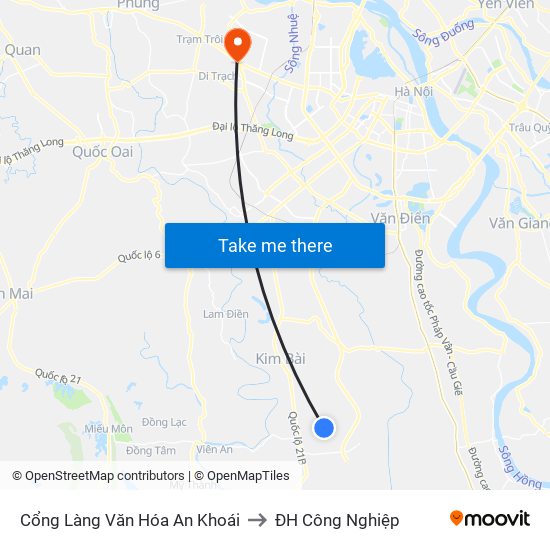 Cổng Làng Văn Hóa An Khoái to ĐH Công Nghiệp map