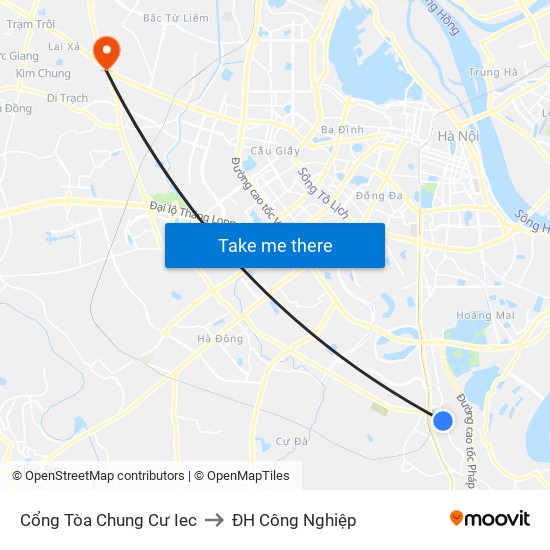 Cổng Tòa Chung Cư Iec to ĐH Công Nghiệp map