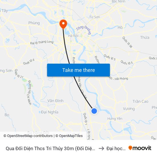 Qua Đối Diện Thcs Tri Thủy 30m (Đối Diện Photo Hảo Thu) - Dt428 to Đại học Nội vụ map