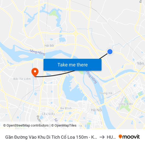 Gần Đường Vào Khu Di Tích Cổ Loa 150m - Km 5+50 Quốc Lộ 3 to HUMG map