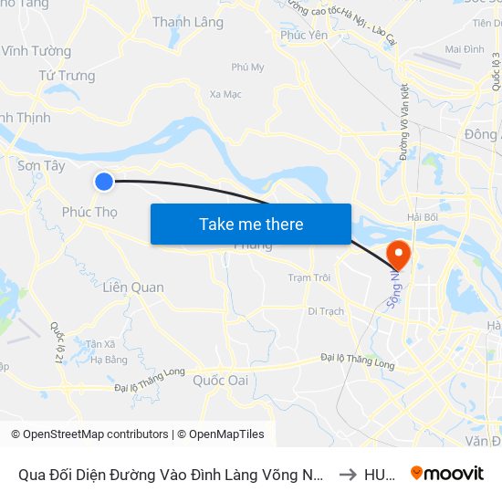 Qua Đối Diện Đường Vào Đình Làng Võng Ngoại 20m to HUMG map