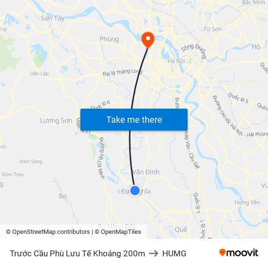 Trước Cầu Phù Lưu Tế Khoảng 200m to HUMG map