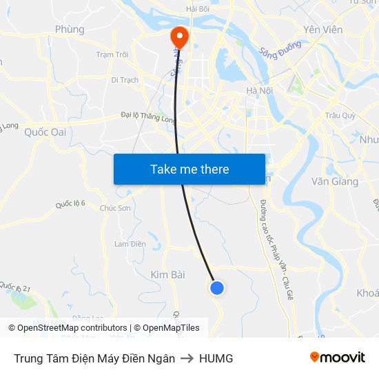 Trung Tâm Điện Máy Điền Ngân to HUMG map