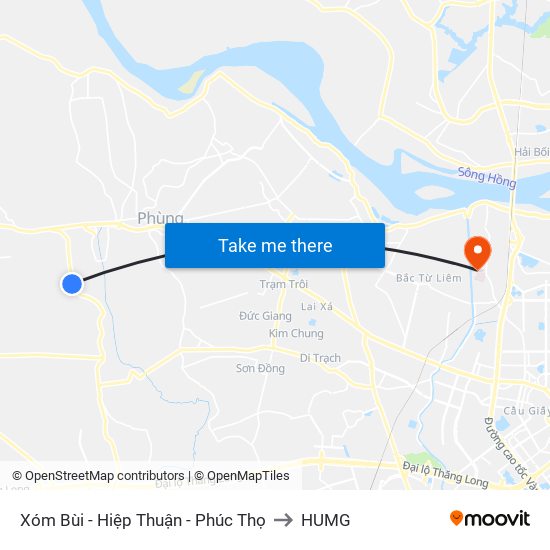 Xóm Bùi - Hiệp Thuận - Phúc Thọ to HUMG map