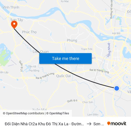 Đối Diện Nhà Ct2a Khu Đô Thị Xa La - Đường Phúc La to Sơn Tây map