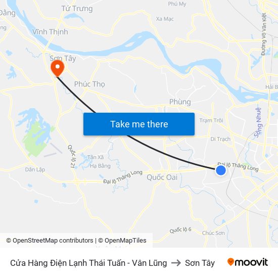 Cửa Hàng Điện Lạnh Thái Tuấn - Vân Lũng to Sơn Tây map