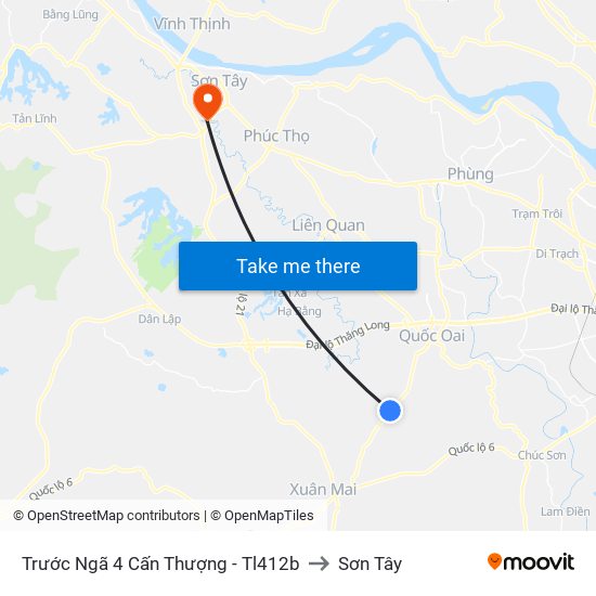 Trước Ngã 4 Cấn Thượng - Tl412b to Sơn Tây map