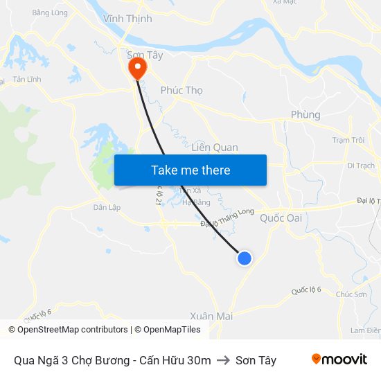 Qua  Ngã 3 Chợ Bương - Cấn Hữu 30m to Sơn Tây map