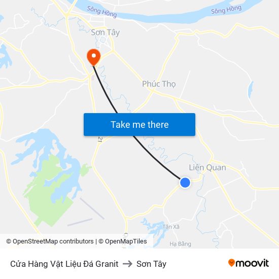 Cửa Hàng Vật Liệu Đá Granit to Sơn Tây map