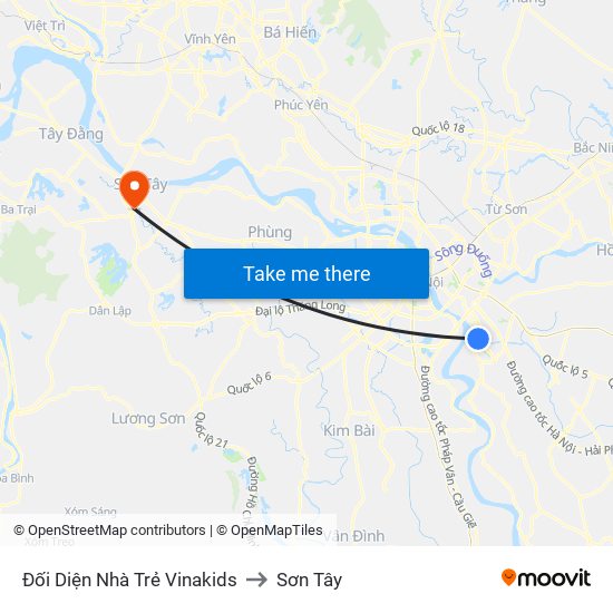 Đối Diện Nhà Trẻ Vinakids to Sơn Tây map