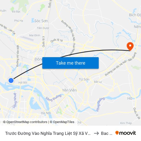 Trước Đường Vào Nghĩa Trang Liệt Sỹ Xã Võng La Khoảng 30 M to Bac Ninh map