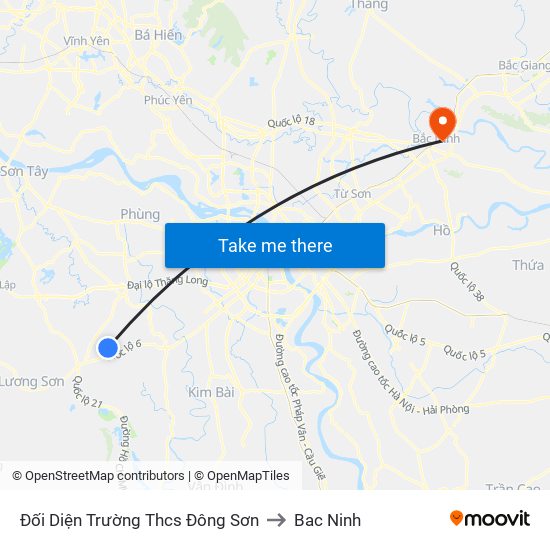 Đối Diện Trường Thcs Đông Sơn to Bac Ninh map