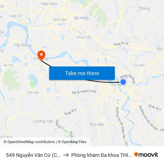 549 Nguyễn Văn Cừ (Cột Trước) to Phòng khám Đa khoa THIÊN PHÚC. map