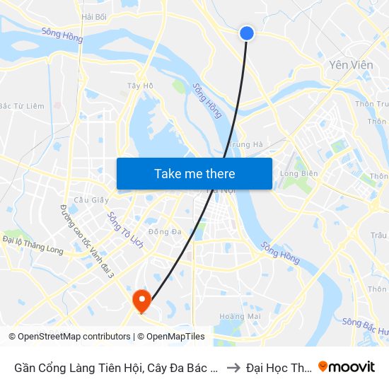 Gần Cổng Làng Tiên Hội, Cây Đa Bác Hồ - Km 5 +700 Quốc Lộ 3 to Đại Học Thăng Long map