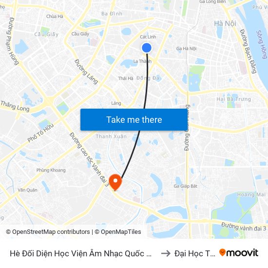 Hè Đối Diện Học Viện Âm Nhạc Quốc Gia Việt Nam - Qua Ngõ Quan Thổ 1 to Đại Học Thăng Long map