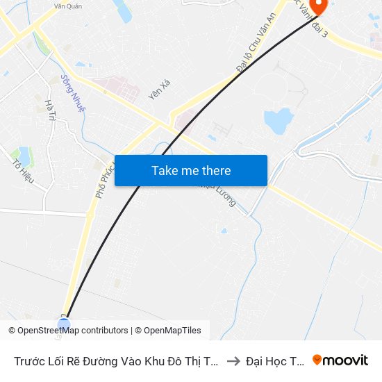 Trước Lối Rẽ Đường Vào Khu Đô Thị Thanh Hà - Đường Cienco5 50m to Đại Học Thăng Long map