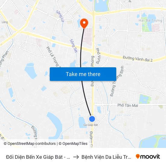 Đối Diện Bến Xe Giáp Bát - Giải Phóng to Bệnh Viện Da Liễu Trung Ương map