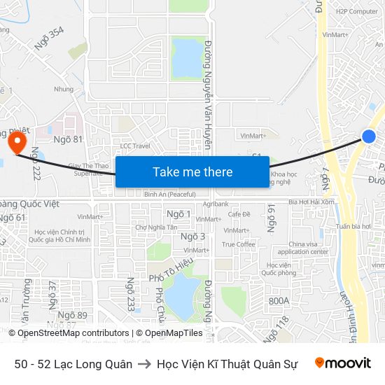 50 - 52 Lạc Long Quân to Học Viện Kĩ Thuật Quân Sự map