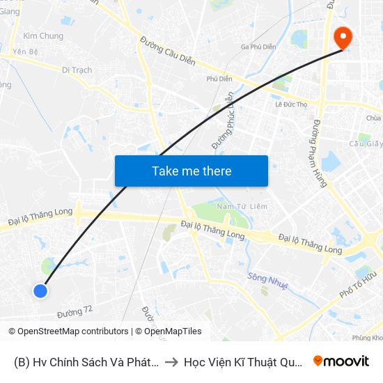 (B) Hv Chính Sách Và Phát Triển to Học Viện Kĩ Thuật Quân Sự map