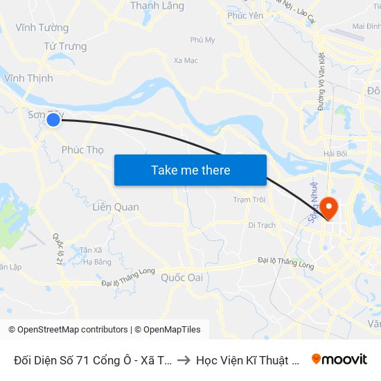 Đối Diện Số 71 Cổng Ô - Xã Thiều Xuân to Học Viện Kĩ Thuật Quân Sự map