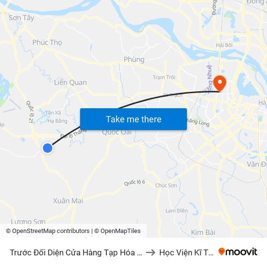 Trước Đối Diện Cửa Hàng Tạp Hóa Phương Tài - Thôn 7 - Phú Cát to Học Viện Kĩ Thuật Quân Sự map