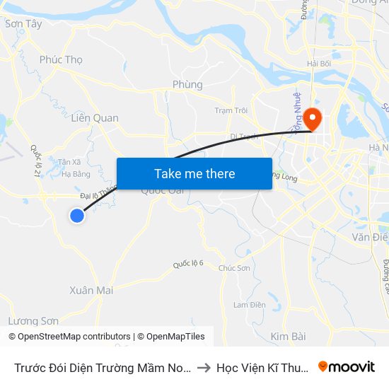 Trước Đói Diện Trường Mầm Non Xã Phú Cát 50m to Học Viện Kĩ Thuật Quân Sự map