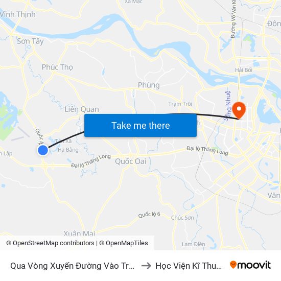 Qua Vòng Xuyến Đường Vào Trường Đh Fpt 50m to Học Viện Kĩ Thuật Quân Sự map