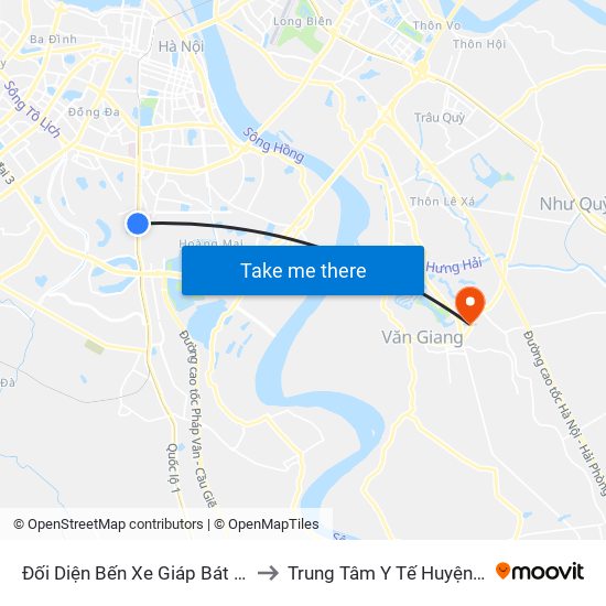 Đối Diện Bến Xe Giáp Bát - Giải Phóng to Trung Tâm Y Tế Huyện Văn Giang map