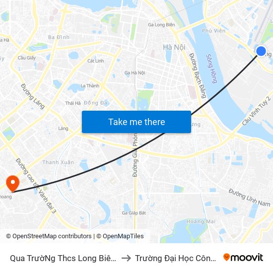 Qua TrườNg Thcs Long Biên (GầN Ngõ 46 Tư ĐìNh) - Cổ Linh to Trường Đại Học Công Nghệ Giao Thông Vận Tải map